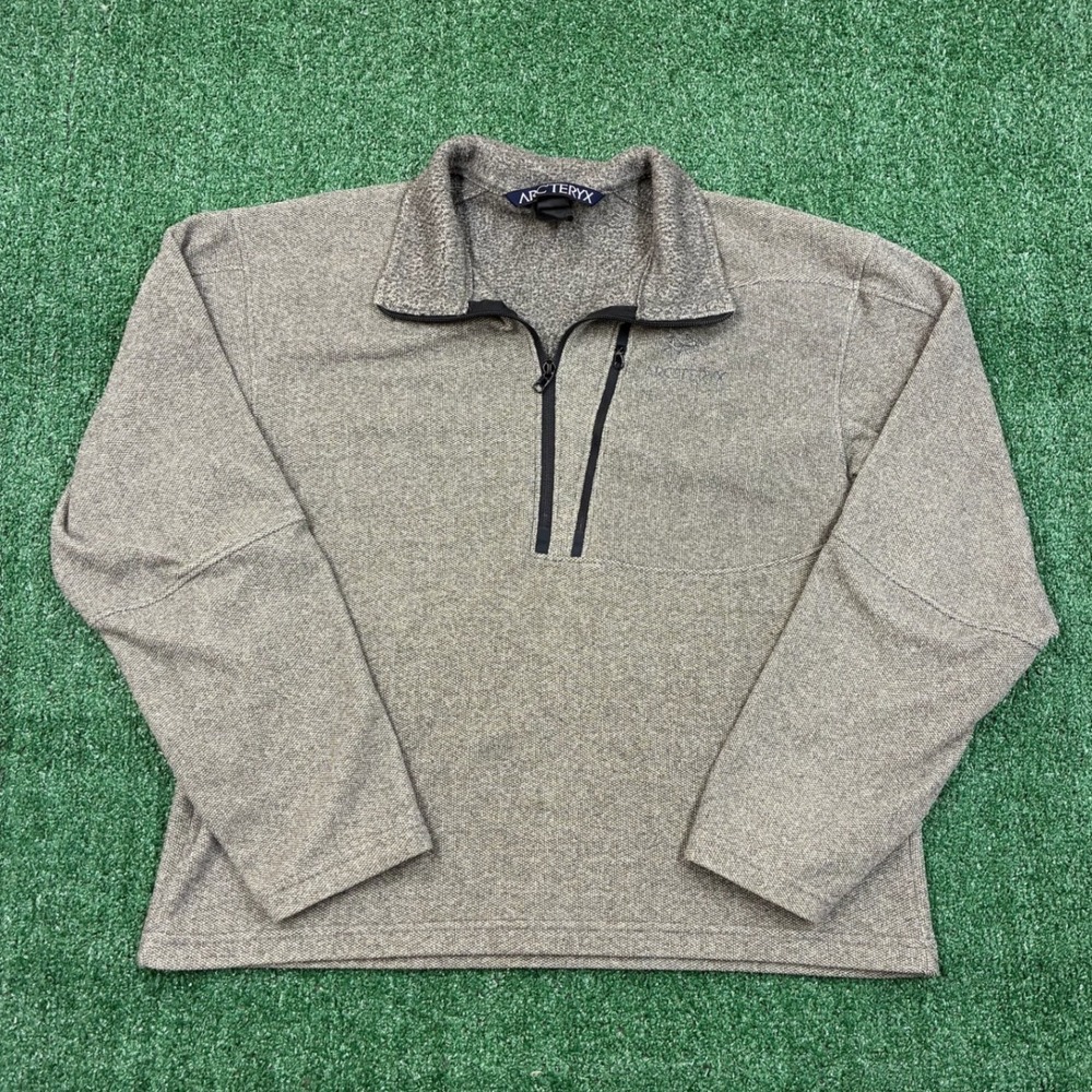 Y2K‎ 2000's Arc'teryx Covert 1/2 Zip Fleece Sweater Tan Brown Mens Large